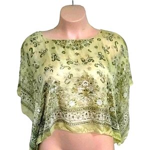 100% silk Handkerchief Blouse